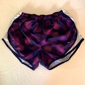 Nike Dri-Fit Women’s Purple White Workout Training Athletic Running Shorts M
